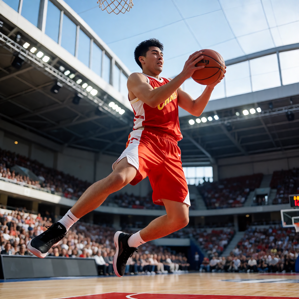 NBA篮球比赛现场,球员激烈争抢篮球的精彩瞬间